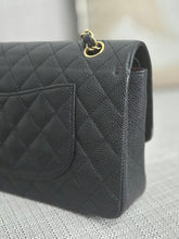 Load image into Gallery viewer, Chanel series 16 circa 2012 Black Caviar 11.12 Medium ML Timeless Classic Double Flap Bag with GHW
