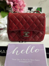 Load image into Gallery viewer, Chanel series 24 17B collection series 24 Red Caviar SHW Mini square Flap Bag
