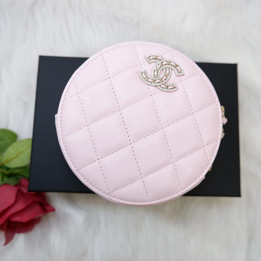 Chanel series 32 Pink caviar Small Clutch with Chain LGHW – Globalluxcloset