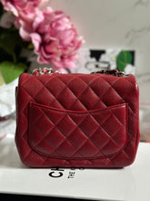 Load image into Gallery viewer, Chanel series 24 17B collection series 24 Red Caviar SHW Mini square Flap Bag
