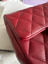 Load image into Gallery viewer, Chanel series 24 17B collection series 24 Red Caviar SHW Mini square Flap Bag
