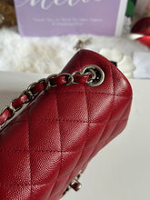 Load image into Gallery viewer, Chanel series 24 17B collection series 24 Red Caviar SHW Mini square Flap Bag
