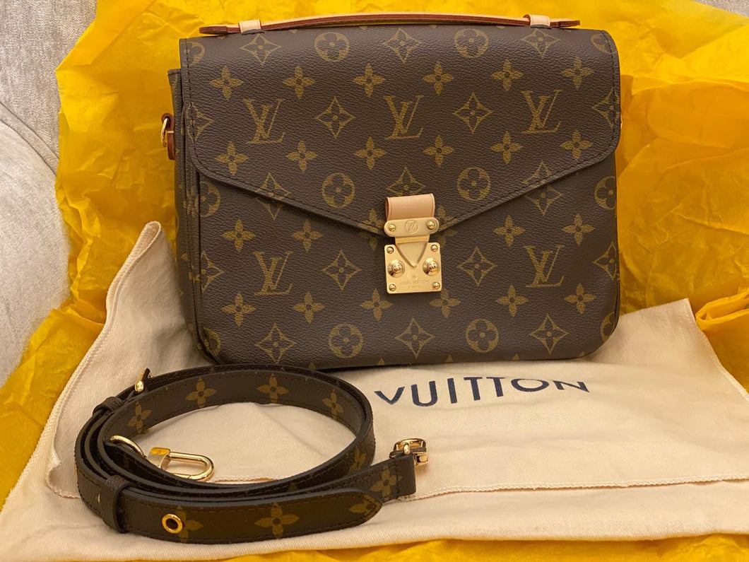 Louis Vuitton Pochette Metis New Monogram Brown Canvas Satchel