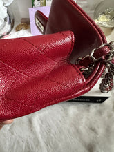 Load image into Gallery viewer, Chanel series 24 17B collection series 24 Red Caviar SHW Mini square Flap Bag
