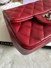 Load image into Gallery viewer, Chanel series 24 17B collection series 24 Red Caviar SHW Mini square Flap Bag
