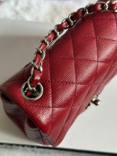 Load image into Gallery viewer, Chanel series 24 17B collection series 24 Red Caviar SHW Mini square Flap Bag
