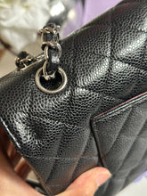 Load image into Gallery viewer, Chanel Series 18 (2014) Black caviar Silver hardware Medium ML Timeless Classic Double Flap Bag
