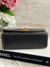 Load image into Gallery viewer, Chanel series 3 Black Lambskin 24K GHW Small Diana Flap Bag
