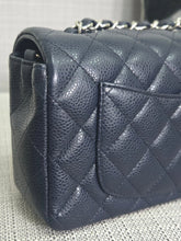 Load image into Gallery viewer, Chanel series 18 14C 2014 Cruise Collection Navy Caviar SHW Classsic Mini Rectangular Flap Bag
