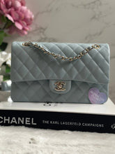 Load image into Gallery viewer, Chanel 22P Blue Caviar LGHW Medium ML Timeless Classic Double Flap Bag
