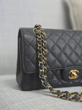 Load image into Gallery viewer, Chanel series 16 circa 2012 Black Caviar 11.12 Medium ML Timeless Classic Double Flap Bag with GHW
