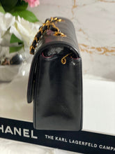 Load image into Gallery viewer, Chanel series 3 Black Lambskin 24K GHW Small Diana Flap Bag
