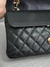 Load image into Gallery viewer, Chanel series 19 2014 Black Caviar GHW Medium ML Timeless Classic Double Flap Bag
