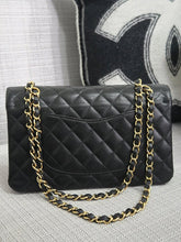 Load image into Gallery viewer, Chanel series 19 2014 Black Caviar GHW Medium ML Timeless Classic Double Flap Bag
