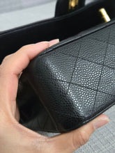 Load image into Gallery viewer, Chanel series 19 2014 Black Caviar GHW Medium ML Timeless Classic Double Flap Bag
