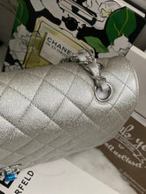 Load image into Gallery viewer, Chanel 21K 2021 Fall/Winter collection Glitter Iridescent Silver caviar SHW Medium ML 11.12 Timeless Classic Double Flap Bag
