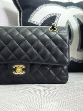 Load image into Gallery viewer, Chanel series 19 2014 Black Caviar GHW Medium ML Timeless Classic Double Flap Bag

