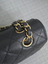 Load image into Gallery viewer, Chanel series 16 circa 2012 Black Caviar 11.12 Medium ML Timeless Classic Double Flap Bag with GHW
