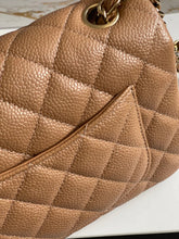 Load image into Gallery viewer, Chanel series 25 18S Collection Pearly Dark Beige Caviar Champagne Gold Hardware Mini Rectangular Flap Bag
