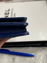 Load image into Gallery viewer, Chanel series 24 17B 2017 Fall/Winter Collection Navy Caviar SHW Classic Wallet on chain (WOC)
