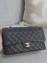 Load image into Gallery viewer, Chanel series 16 circa 2012 Black Caviar 11.12 Medium ML Timeless Classic Double Flap Bag with GHW
