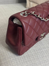 Load image into Gallery viewer, Chanel series 28 2019 Burgundy Lambskin Silver HW Mini Rectangular Flap Bag
