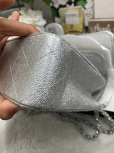 Load image into Gallery viewer, Chanel 21K 2021 Fall/Winter collection Glitter Iridescent Silver caviar SHW Medium ML 11.12 Timeless Classic Double Flap Bag
