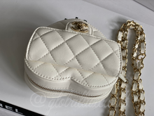 Load image into Gallery viewer, Chanel 22S White Lambskin LGHW Heart Belt bag
