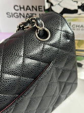 Load image into Gallery viewer, Chanel Series 18 (2014) Black caviar Silver hardware Medium ML Timeless Classic Double Flap Bag
