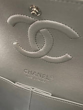 Load image into Gallery viewer, Chanel 21K 2021 Fall/Winter collection Glitter Iridescent Silver caviar SHW Medium ML 11.12 Timeless Classic Double Flap Bag
