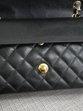 Load image into Gallery viewer, Chanel series 19 2014 Black Caviar GHW Medium ML Timeless Classic Double Flap Bag
