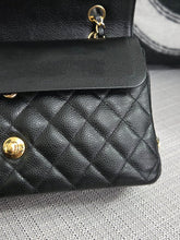 Load image into Gallery viewer, Chanel series 19 2014 Black Caviar GHW Medium ML Timeless Classic Double Flap Bag
