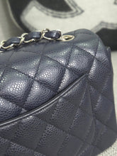Load image into Gallery viewer, Chanel series 18 14C 2014 Cruise Collection Navy Caviar SHW Classsic Mini Rectangular Flap Bag
