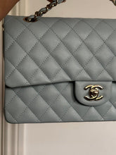 Load image into Gallery viewer, Chanel 22P Blue Caviar LGHW Medium ML Timeless Classic Double Flap Bag
