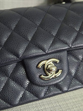 Load image into Gallery viewer, Chanel series 18 14C 2014 Cruise Collection Navy Caviar SHW Classsic Mini Rectangular Flap Bag
