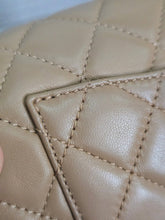 Load image into Gallery viewer, Chanel 22B 2022 Fall/Winter Collection Dark Beige Lambskin Aged GHW Pearl Crush Adjustable Chain Mini Rectangular Flap Bag
