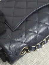 Load image into Gallery viewer, Chanel series 18 14C 2014 Cruise Collection Navy Caviar SHW Classsic Mini Rectangular Flap Bag
