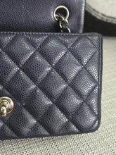 Load image into Gallery viewer, Chanel series 18 14C 2014 Cruise Collection Navy Caviar SHW Classsic Mini Rectangular Flap Bag
