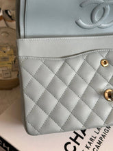 Load image into Gallery viewer, Chanel 22P Blue Caviar LGHW Medium ML Timeless Classic Double Flap Bag

