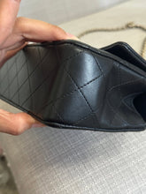 Load image into Gallery viewer, Chanel Black Lambskin Mini Rectangular Flap Bag with Top Handle and Champagne GHW
