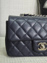 Load image into Gallery viewer, Chanel series 18 14C 2014 Cruise Collection Navy Caviar SHW Classsic Mini Rectangular Flap Bag
