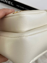 Load image into Gallery viewer, Chanel 22C White Calfskin GHW Small Camera Case Bag with Adjustable Strap
