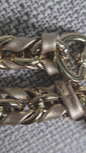Load and play video in Gallery viewer, LOUIS VUITTON LV Metallic Taurillon Embellished Flower Crown Mini Capucines in Gold
