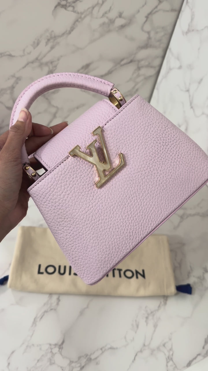LOUIS VUITTON LV Mini Capucines In Guimauve Marshmallow Pink