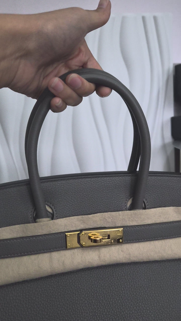 Hermes Birkin 30 Gris Meyer Togo Leather GHW Stamp U (2022)