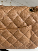 Load image into Gallery viewer, Chanel series 25 18S Collection Pearly Dark Beige Caviar Champagne Gold Hardware Mini Rectangular Flap Bag
