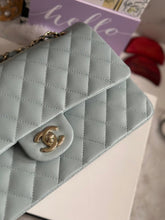 Load image into Gallery viewer, Chanel 22P Blue Caviar LGHW Medium ML Timeless Classic Double Flap Bag
