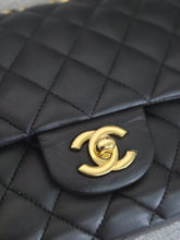 Load image into Gallery viewer, Chanel series 16 2012 Black Lambskin Medium ML Timeless Classic Double Flap Bag with GHW

