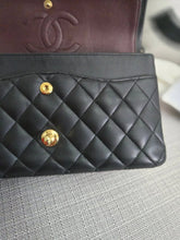 Load image into Gallery viewer, Chanel series 16 2012 Black Lambskin Medium ML Timeless Classic Double Flap Bag with GHW
