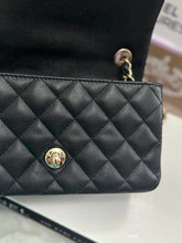 Load image into Gallery viewer, Chanel series 24 17B 2017 Fall/Winter Collection Black caviar LGHW Mini Rectangular Flap Bag with Burgundy Leather lining
